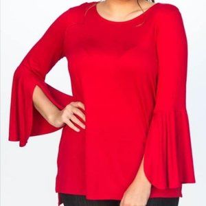 NWT- Agnes & Dora Red Bell Sleeve Tunic